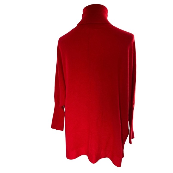 Quiet Luxury Cashmere Turtleneck Sweater Red Soft Knit Peck & Peck Women S/M - Picture 8 of 11